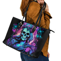 Queen Skull Leather Tote Bag Bitch I'm The Fucking Queen - Wonder Print Shop