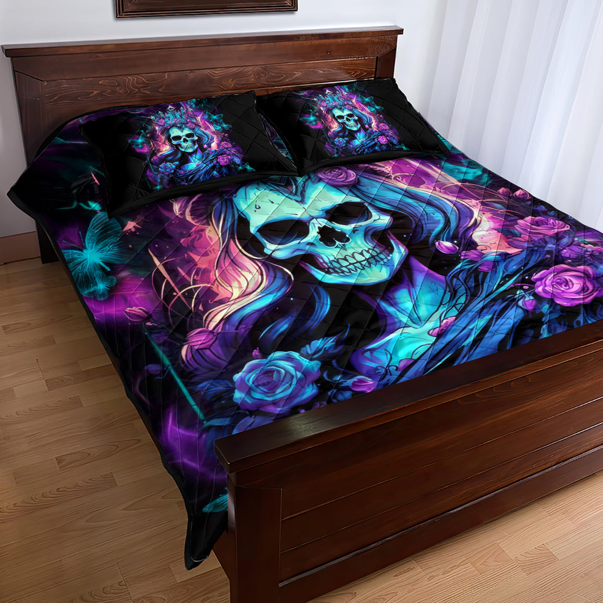 Queen Skull Quilt Bed Set Bitch I'm The Fucking Queen - Wonder Print Shop
