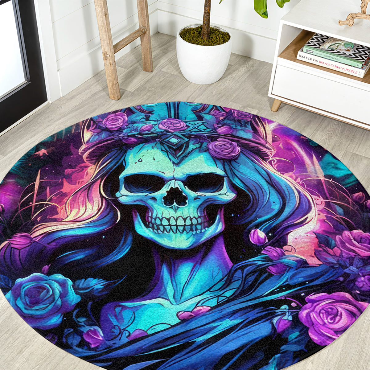 Queen Skull Round Carpet Bitch I'm The Fucking Queen
