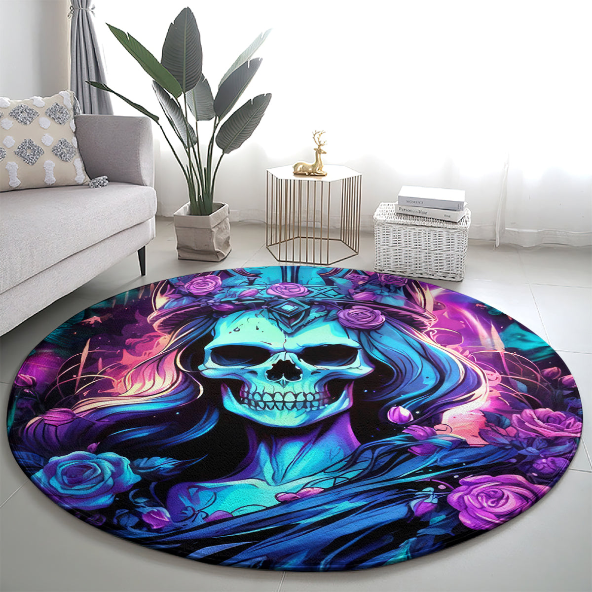 Queen Skull Round Carpet Bitch I'm The Fucking Queen
