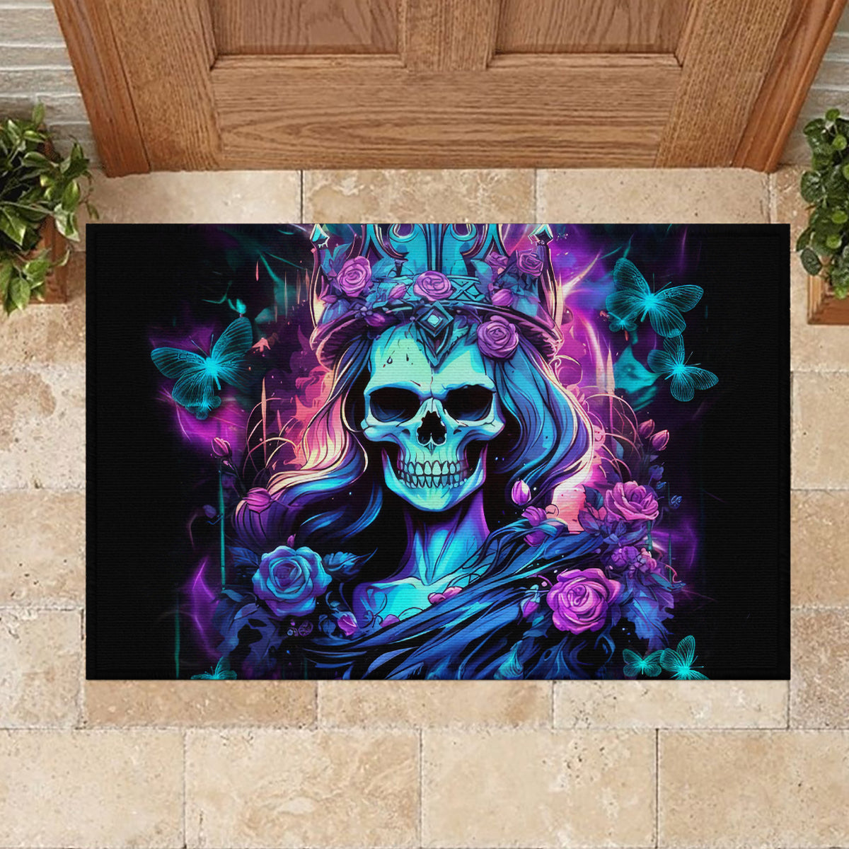 Queen Skull Rubber Doormat Bitch I'm The Fucking Queen - Wonder Print Shop