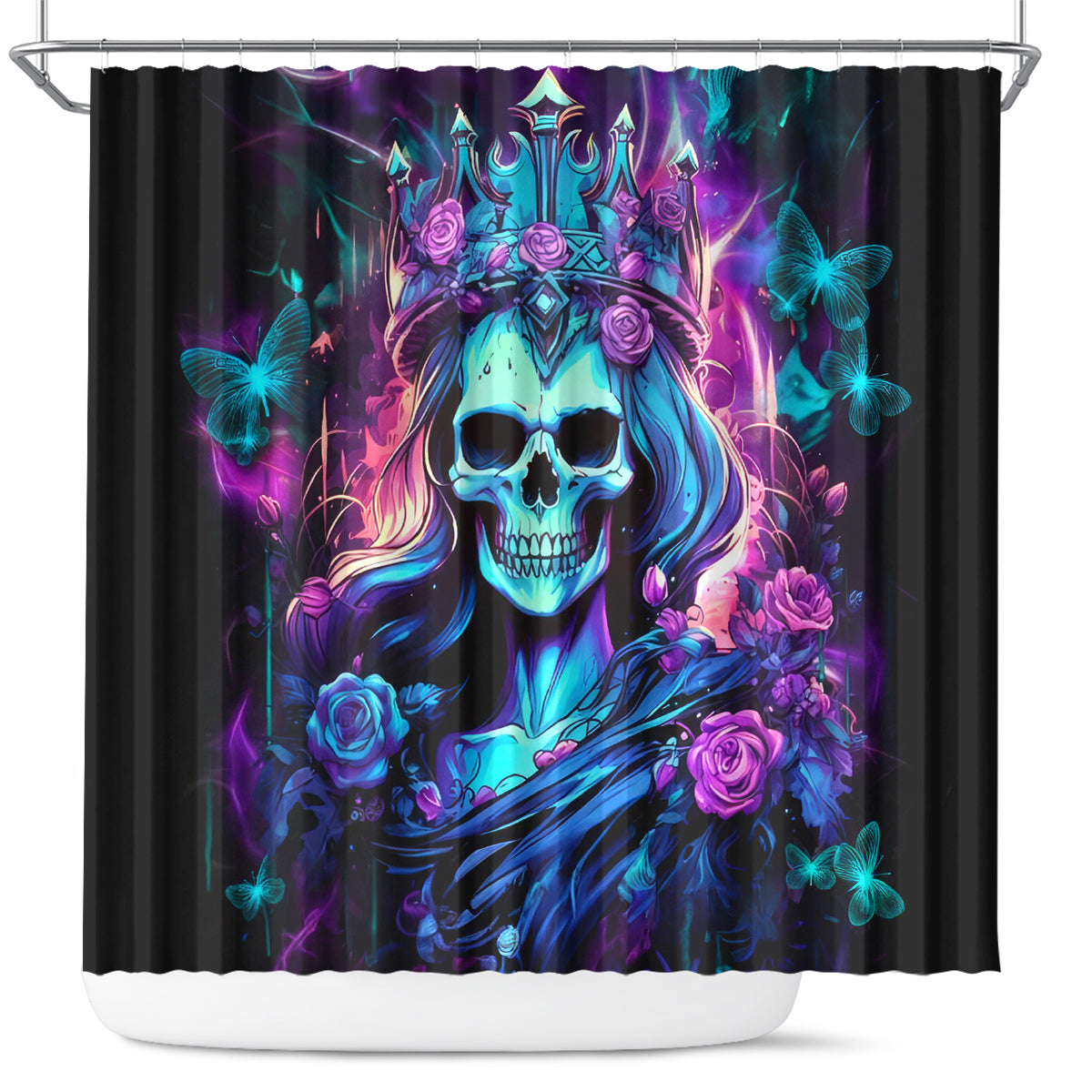 Queen Skull Shower Curtain Bitch I'm The Fucking Queen