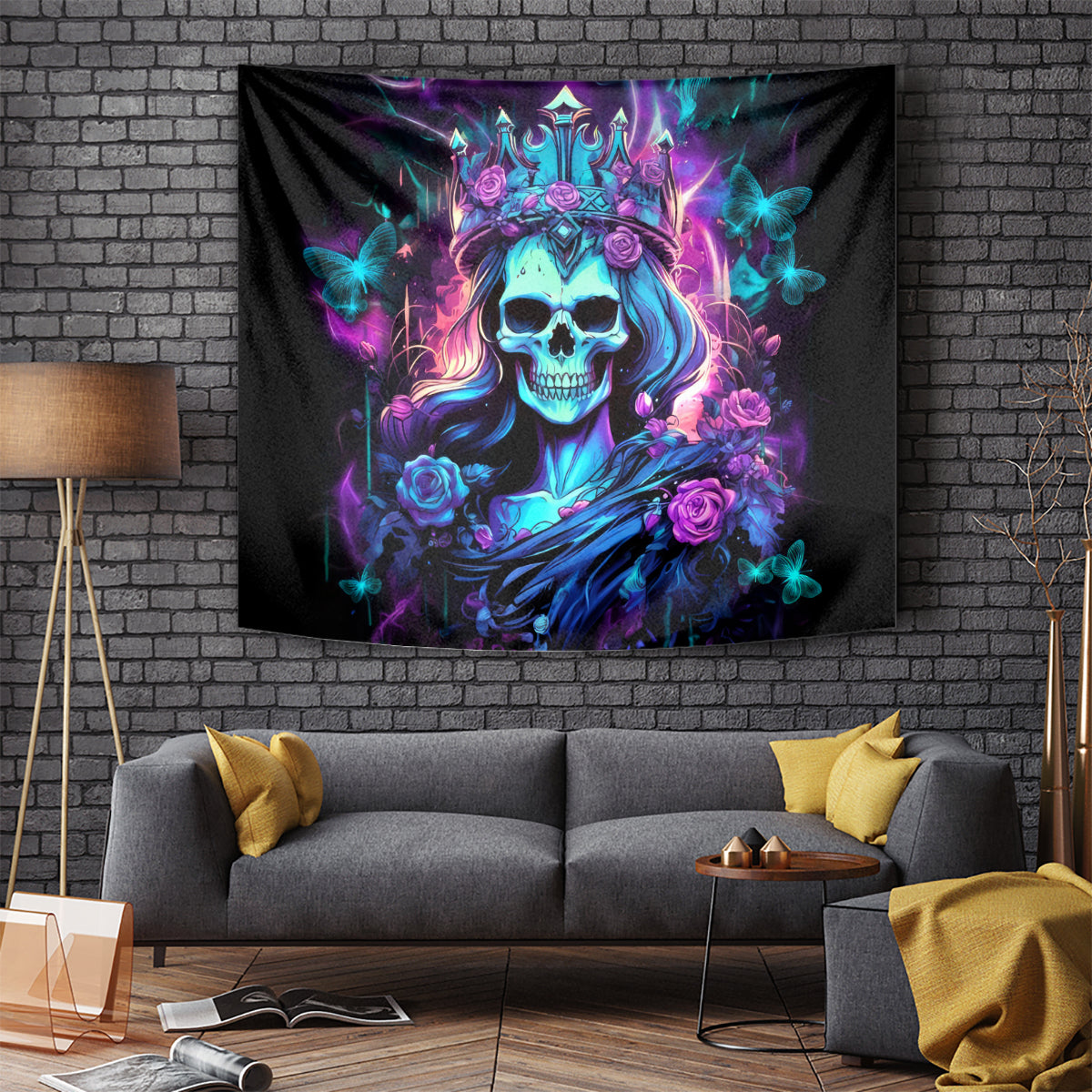 Queen Skull Tapestry Bitch I'm The Fucking Queen - Wonder Print Shop