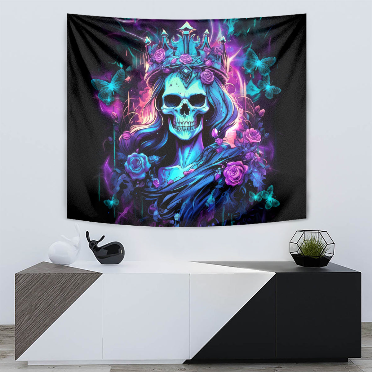 Queen Skull Tapestry Bitch I'm The Fucking Queen - Wonder Print Shop