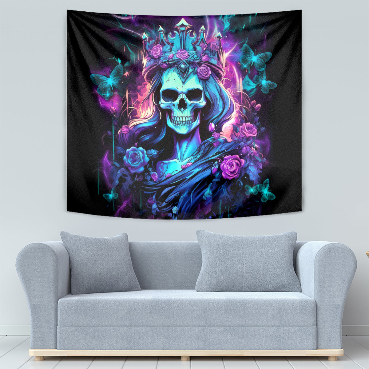 Queen Skull Tapestry Bitch I'm The Fucking Queen - Wonder Print Shop
