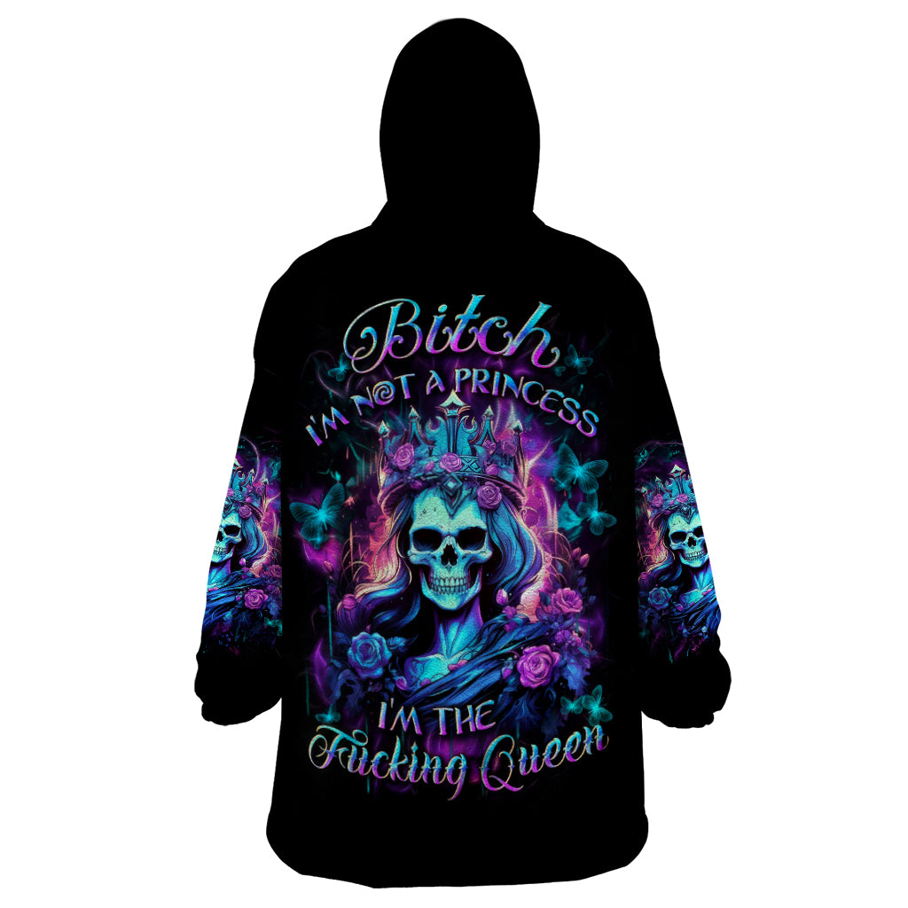 Queen Skull Wearable Blanket Hoodie Bitch I'm The Fucking Queen - Wonder Print Shop