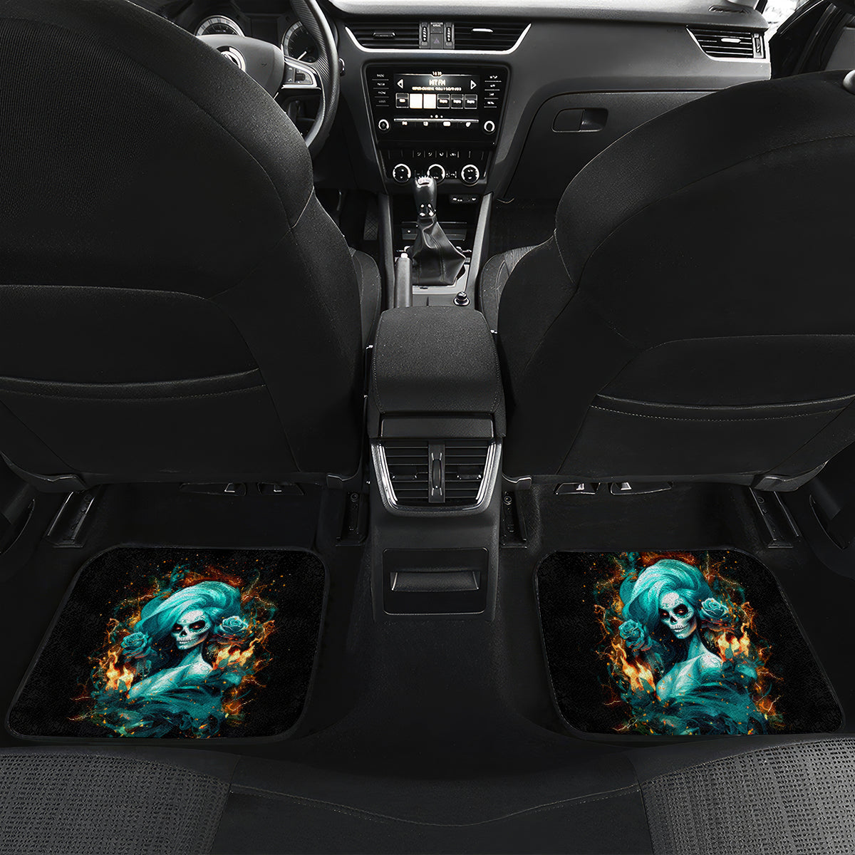 Flame Girl Skull Car Mats Assuming I Was Like Most Girls Was Your First Mistake - Wonder Print Shop