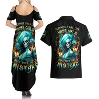 Flame Girl Skull Couples Matching Summer Maxi Dress and Hawaiian Shirt Assuming I Was Like Most Girls Was Your First Mistake - Wonder Print Shop