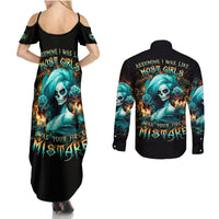 Flame Girl Skull Couples Matching Summer Maxi Dress and Long Sleeve Button Shirt Assuming I Was Like Most Girls Was Your First Mistake - Wonder Print Shop