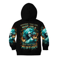 Flame Girl Skull Kid Hoodie Assuming I Was Like Most Girls Was Your First Mistake - Wonder Print Shop