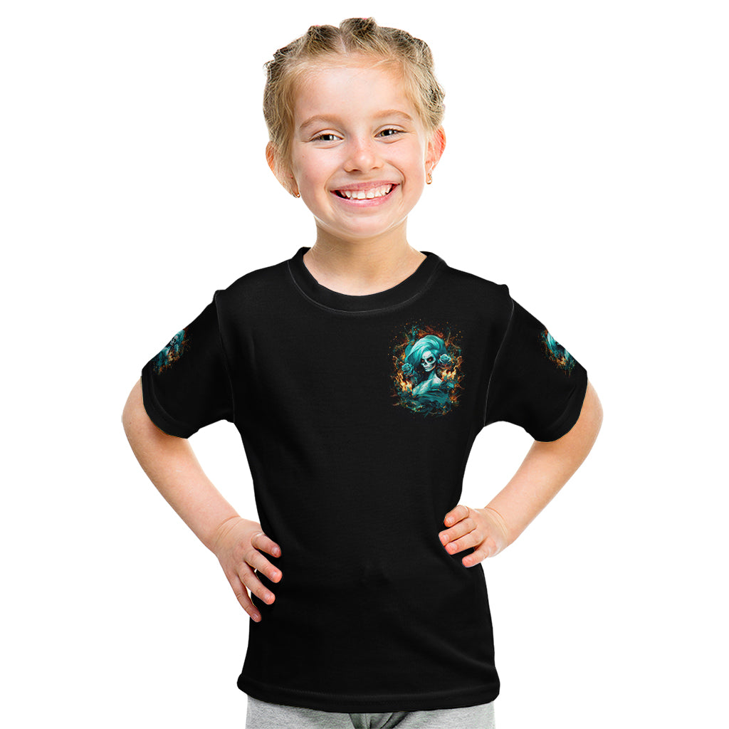 Flame Girl Skull Kid T Shirt Assuming I Was Like Most Girls Was Your First Mistake - Wonder Print Shop