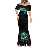 Flame Girl Skull Mermaid Dress Assuming I Was Like Most Girls Was Your First Mistake - Wonder Print Shop