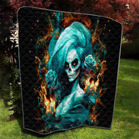 Flame Girl Skull Quilt Assuming I Was Like Most Girls Was Your First Mistake - Wonder Print Shop