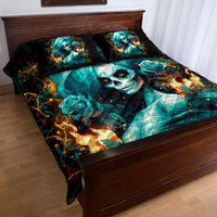 Flame Girl Skull Quilt Bed Set Assuming I Was Like Most Girls Was Your First Mistake - Wonder Print Shop