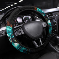 Flame Girl Skull Steering Wheel Cover Assuming I Was Like Most Girls Was Your First Mistake - Wonder Print Shop