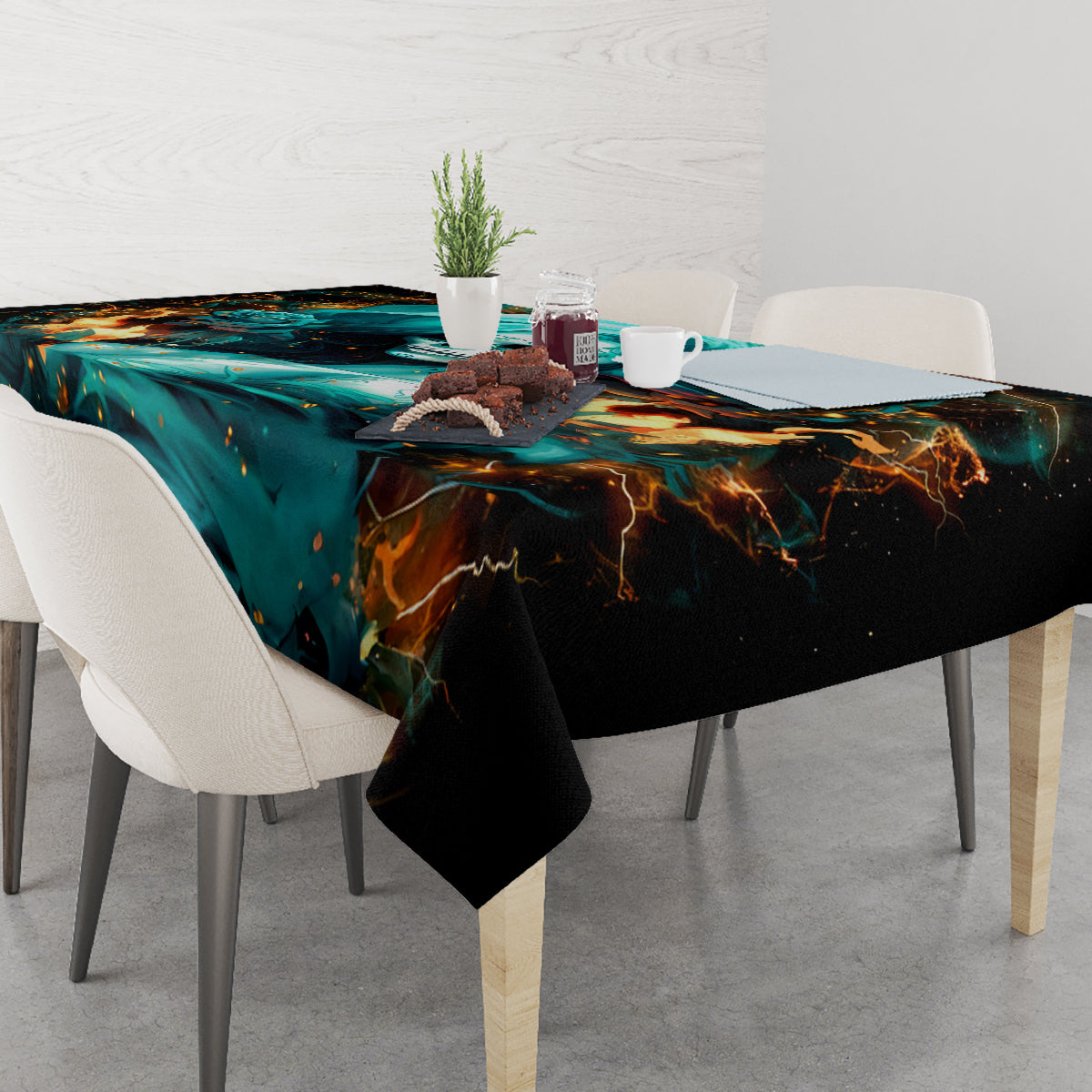 Flame Girl Skull Tablecloth Assuming I Was Like Most Girls Was Your First Mistake - Wonder Print Shop