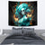 Flame Girl Skull Tapestry Assuming I Was Like Most Girls Was Your First Mistake - Wonder Print Shop