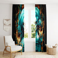 Flame Girl Skull Window Curtain Assuming I Was Like Most Girls Was Your First Mistake - Wonder Print Shop