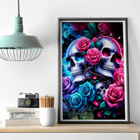 Couple Skull Canvas Wall Art I Could Be Your Best Friend Or Your Worst Fucking Enemy - Wonder Print Shop