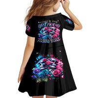 Couple Skull Family Matching Off Shoulder Short Dress and Hawaiian Shirt I Could Be Your Best Friend Or Your Worst Fucking Enemy - Wonder Print Shop