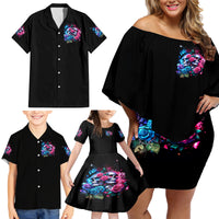 Couple Skull Family Matching Off Shoulder Short Dress and Hawaiian Shirt I Could Be Your Best Friend Or Your Worst Fucking Enemy - Wonder Print Shop