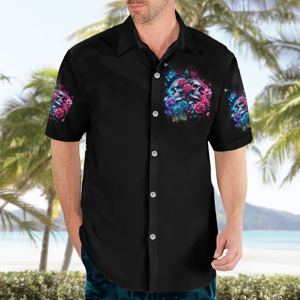 Couple Skull Hawaiian Shirt I Could Be Your Best Friend Or Your Worst Fucking Enemy - Wonder Print Shop