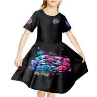Couple Skull Kid Short Sleeve Dress I Could Be Your Best Friend Or Your Worst Fucking Enemy - Wonder Print Shop