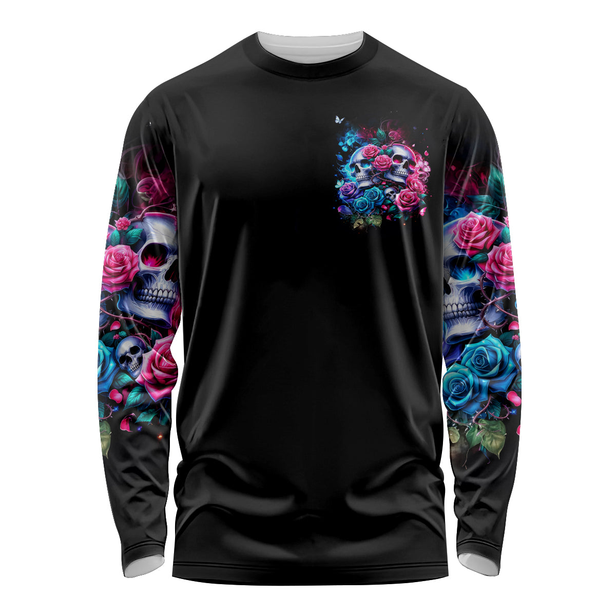 Couple Skull Long Sleeve Shirt I Could Be Your Best Friend Or Your Worst Fucking Enemy - Wonder Print Shop