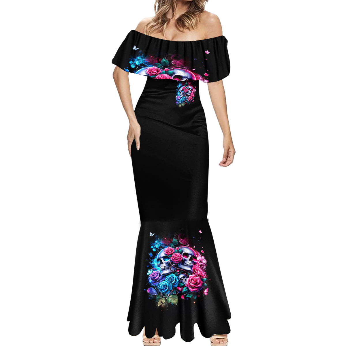 Couple Skull Mermaid Dress I Could Be Your Best Friend Or Your Worst Fucking Enemy - Wonder Print Shop