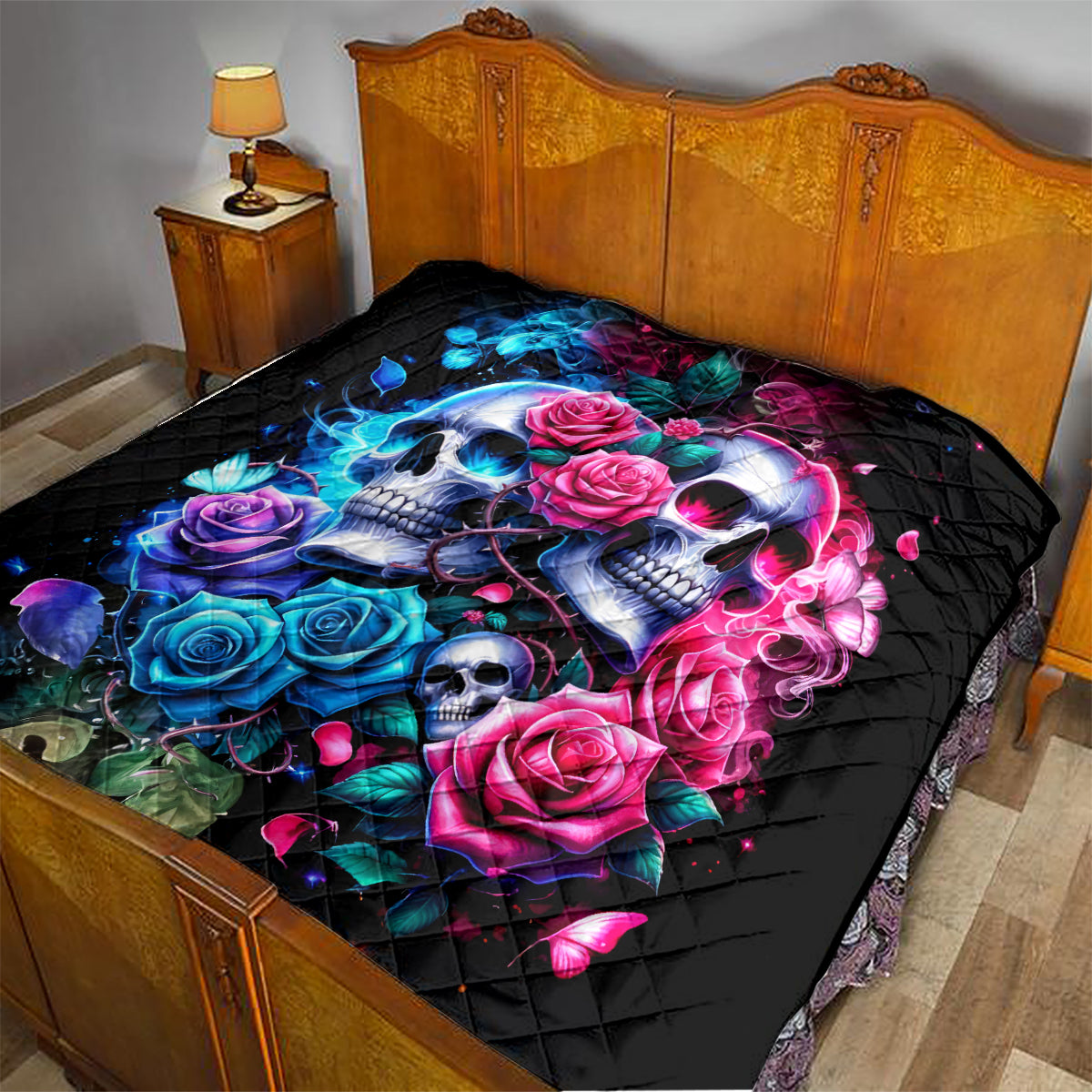 Couple Skull Quilt I Could Be Your Best Friend Or Your Worst Fucking Enemy - Wonder Print Shop