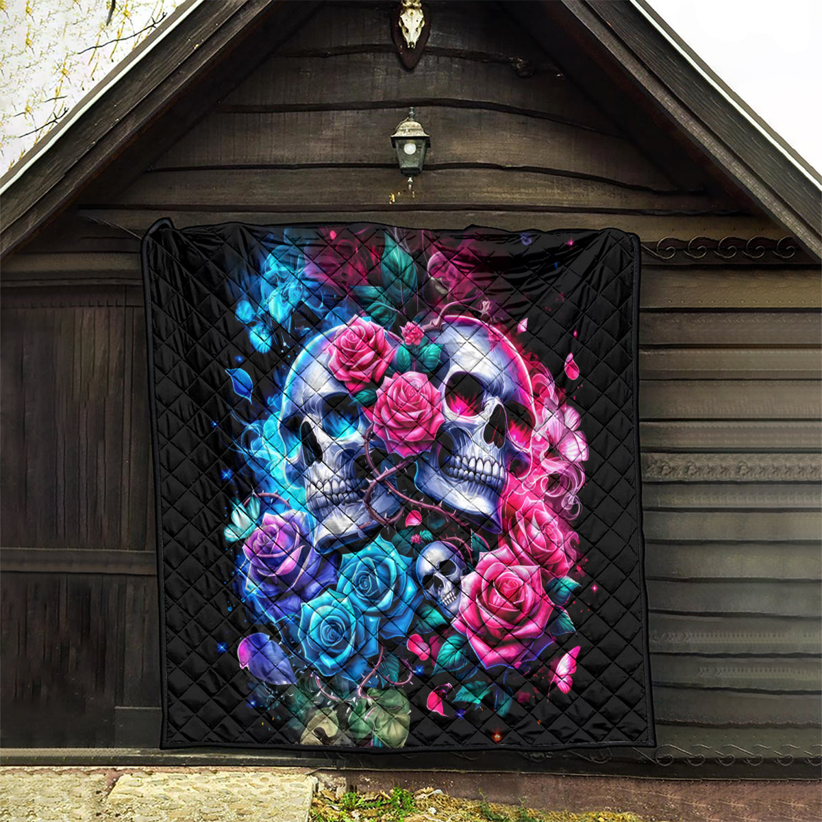 Couple Skull Quilt I Could Be Your Best Friend Or Your Worst Fucking Enemy - Wonder Print Shop