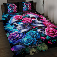 Couple Skull Quilt Bed Set I Could Be Your Best Friend Or Your Worst Fucking Enemy - Wonder Print Shop