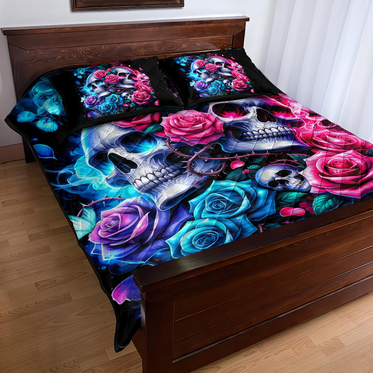 Couple Skull Quilt Bed Set I Could Be Your Best Friend Or Your Worst Fucking Enemy - Wonder Print Shop