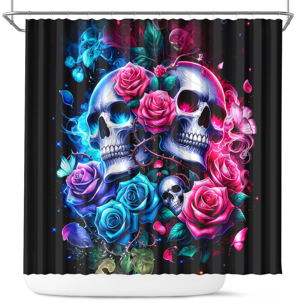 Couple Skull Shower Curtain I Could Be Your Best Friend Or Your Worst Fucking Enemy