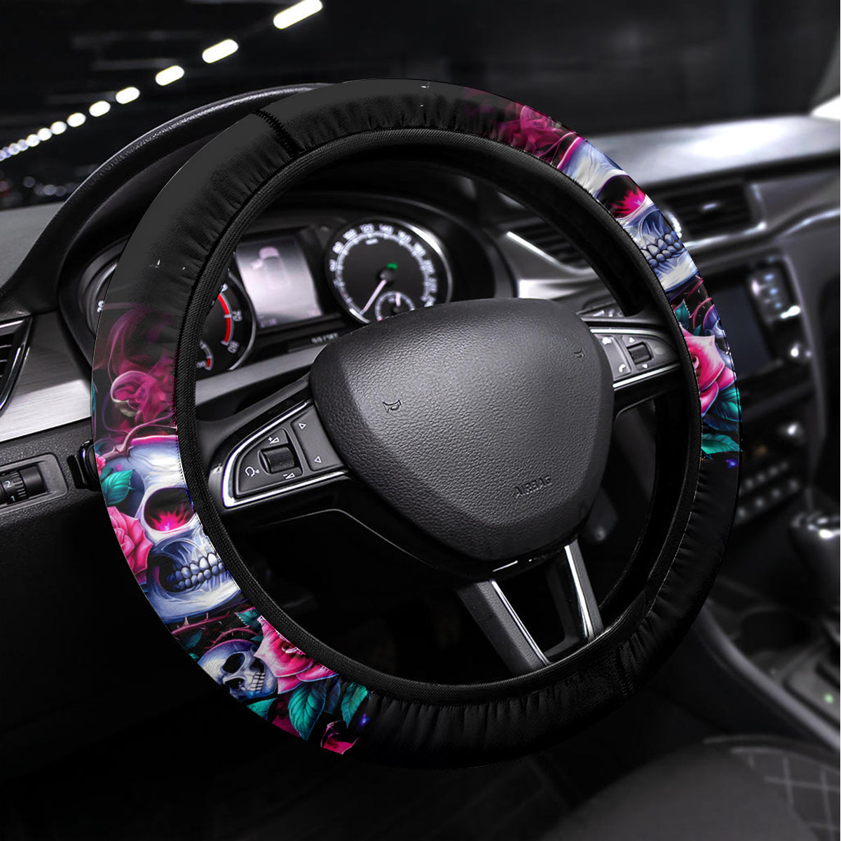 Couple Skull Steering Wheel Cover I Could Be Your Best Friend Or Your Worst Fucking Enemy - Wonder Print Shop