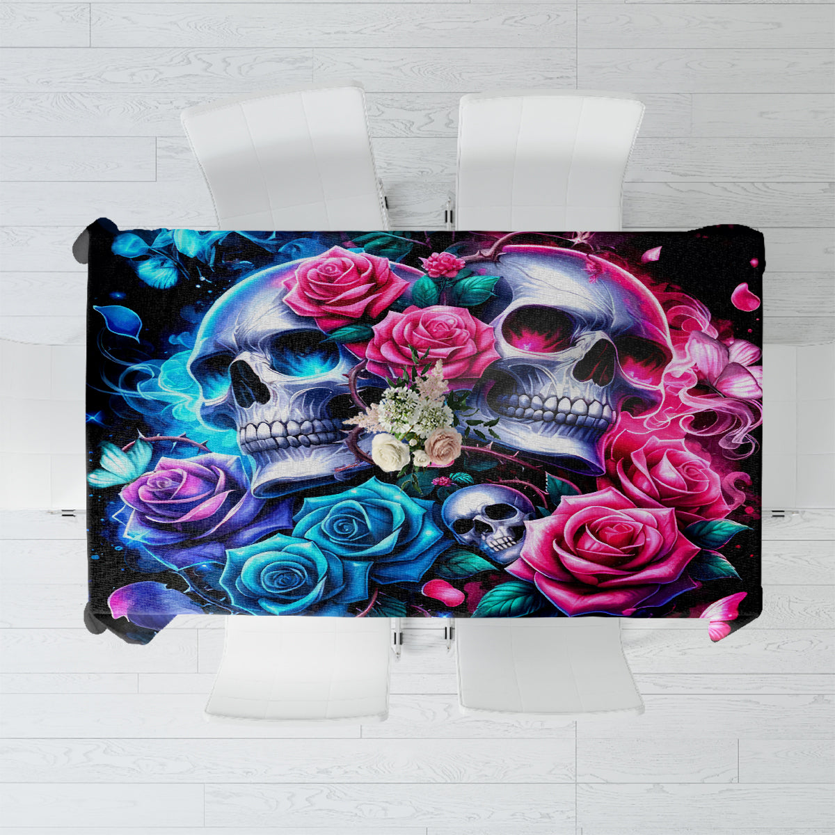 Couple Skull Tablecloth I Could Be Your Best Friend Or Your Worst Fucking Enemy - Wonder Print Shop