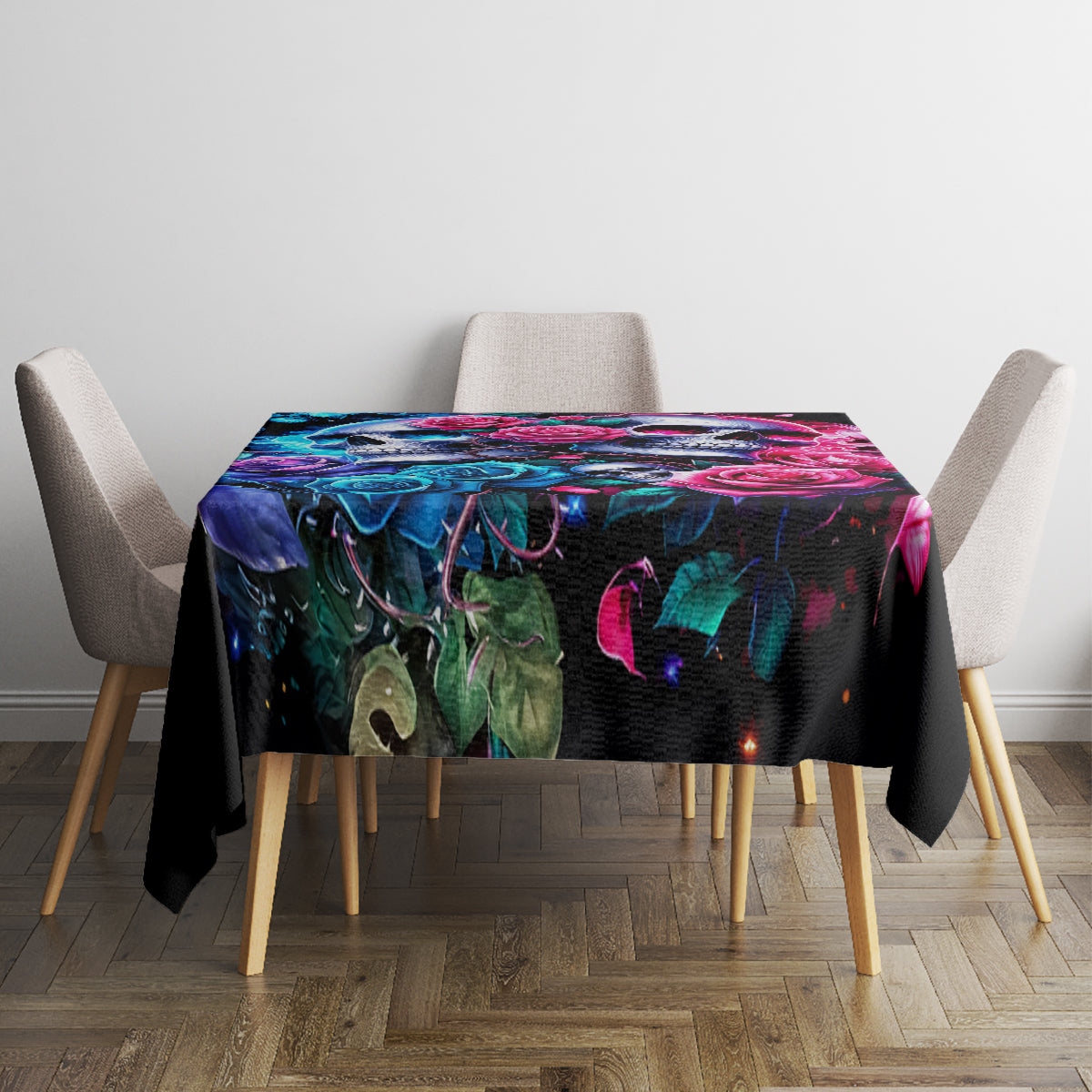 Couple Skull Tablecloth I Could Be Your Best Friend Or Your Worst Fucking Enemy - Wonder Print Shop