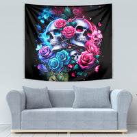 Couple Skull Tapestry I Could Be Your Best Friend Or Your Worst Fucking Enemy - Wonder Print Shop