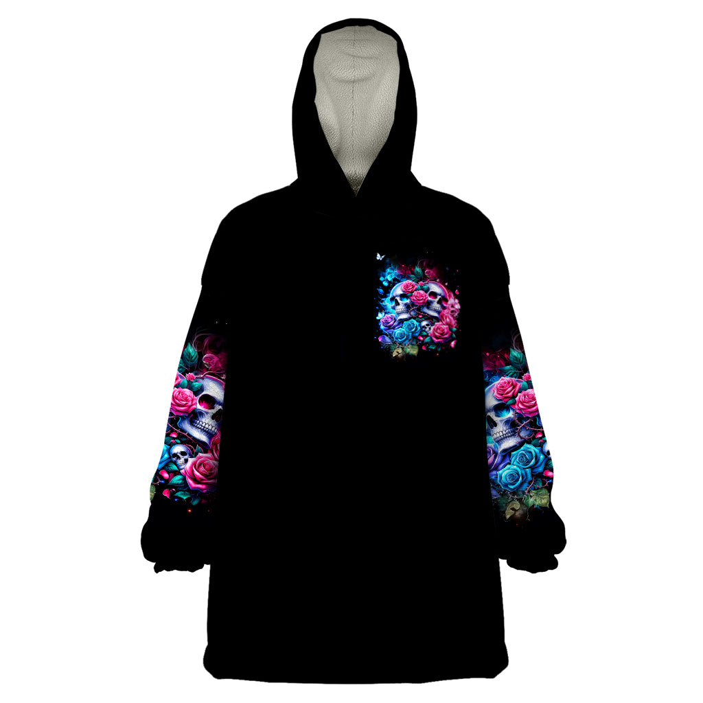 Couple Skull Wearable Blanket Hoodie I Could Be Your Best Friend Or Your Worst Fucking Enemy - Wonder Print Shop