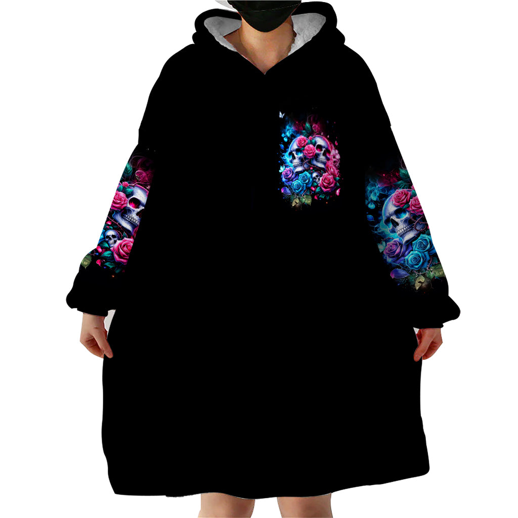 Couple Skull Wearable Blanket Hoodie I Could Be Your Best Friend Or Your Worst Fucking Enemy - Wonder Print Shop