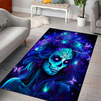 Skull Girl Area Rug Yes I'm A Bitch But Not Yours - Wonder Print Shop