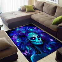 Skull Girl Area Rug Yes I'm A Bitch But Not Yours - Wonder Print Shop