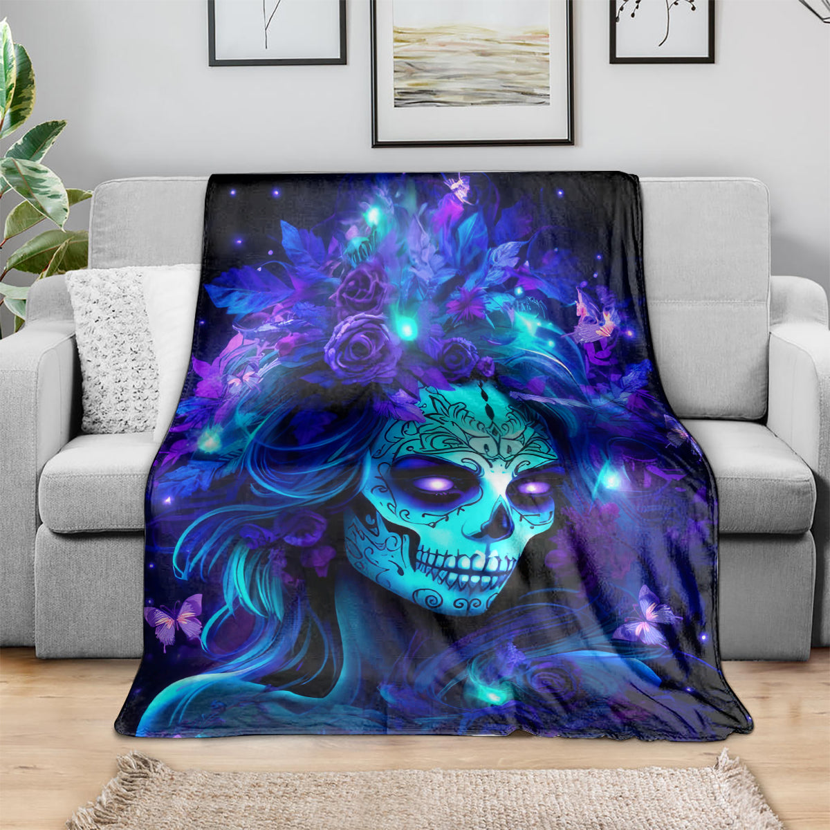 Skull Girl Blanket Yes I'm A Bitch But Not Yours