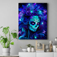 Skull Girl Canvas Wall Art Yes I'm A Bitch But Not Yours - Wonder Print Shop