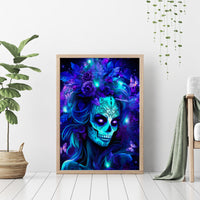 Skull Girl Canvas Wall Art Yes I'm A Bitch But Not Yours - Wonder Print Shop