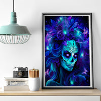 Skull Girl Canvas Wall Art Yes I'm A Bitch But Not Yours - Wonder Print Shop