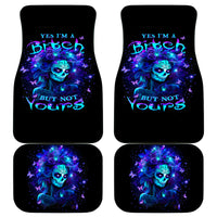 Skull Girl Car Mats Yes I'm A Bitch But Not Yours - Wonder Print Shop