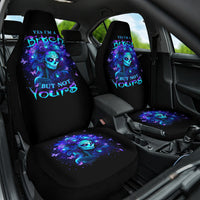 Skull Girl Car Seat Cover Yes I'm A Bitch But Not Yours - Wonder Print Shop