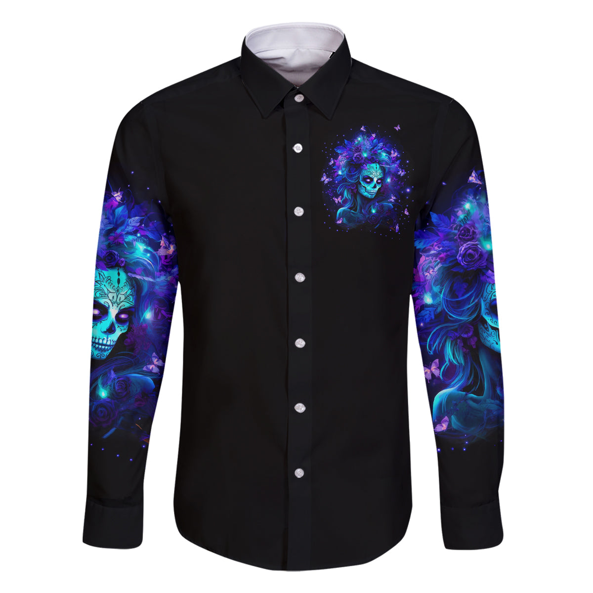 Skull Girl Family Matching Off Shoulder Long Sleeve Dress and Hawaiian Shirt Yes I'm A Bitch But Not Yours - Wonder Print Shop