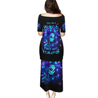 Skull Girl Family Matching Puletasi and Hawaiian Shirt Yes I'm A Bitch But Not Yours - Wonder Print Shop